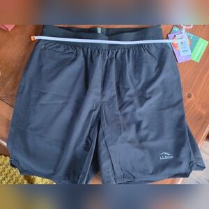 L.L. Bean Black Performance Shorts NWT